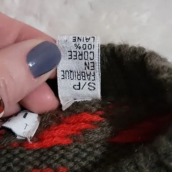 Vintage Espirit Sport Fair Isle Multicolor sweater 100% wool Small made in Korea - Picture 6 of 14